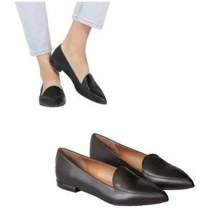 Everlane The Modern Point Loafers Black Italian Leather  Sz 9.5